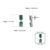 Art Deco Inspired Certified Natural Emerald 2 Stone Drop Earrings With Diamond Accents, a Pair For Sale - Image 9 of 11