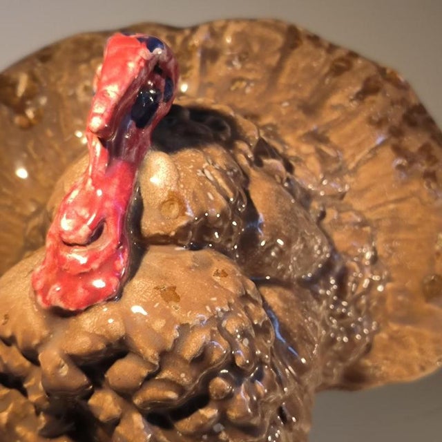 Turkey Polychrome Animal Sculpture by Domien Ingels for Ceramaes, 1930 For Sale - Image 3 of 12
