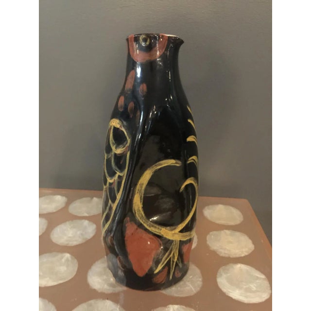 Ceramic 1950s Madoura -pablo Picasso picasso Style Madoura Pottery Owl Vase For Sale - Image 7 of 11