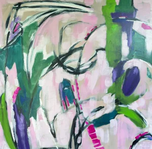 “Sometimes Magic Happens“ Original Abstract Expressionist Painting by Linda McDonough