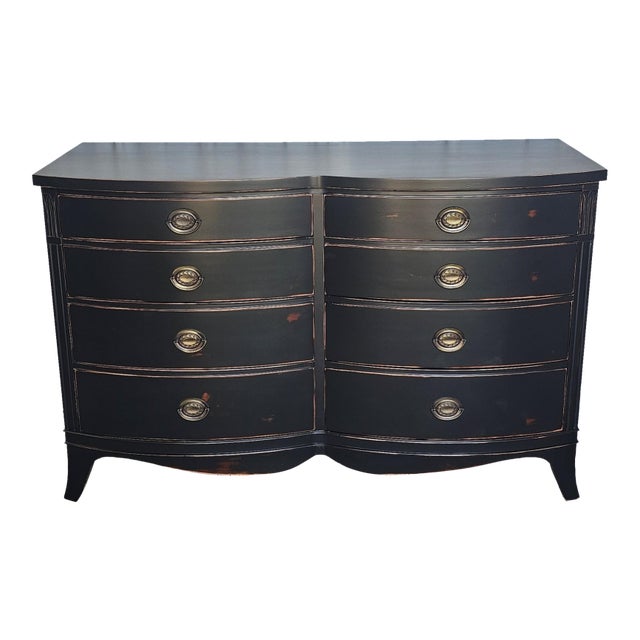 Vintage Black Dresser, Drexel, 1950's For Sale