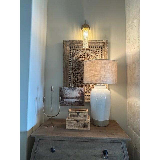 I have 2 of the “Sukho Arch Panels” from Arhaus available but the price is for 1 panel. Per website: “Classic Indian...