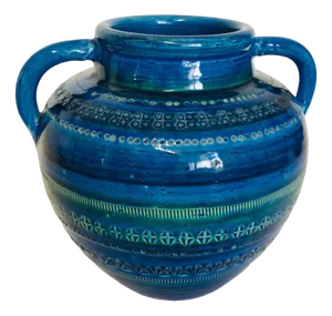 Vase Rimini Blu Series by Aldo Londi for Ceramiche Flavia Montelupo, 1970s