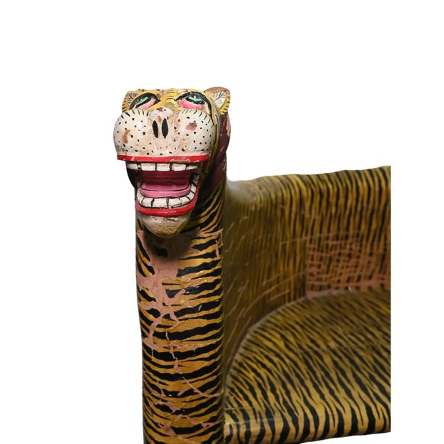 Contemporary Wooden Vintage Seating Bench - Outdoor Collectible Chair - 1990's For Sale - Image 3 of 8
