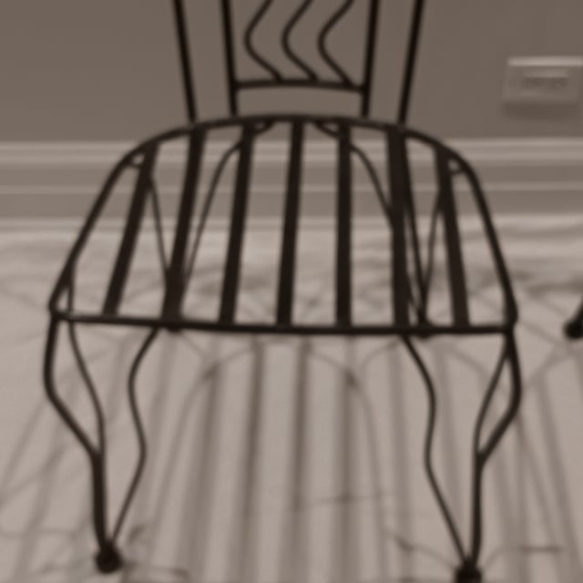 Vintage French Style Wrought Iron Garden Chairs With Sunburst Design, 2 Pieces For Sale - Image 12 of 16