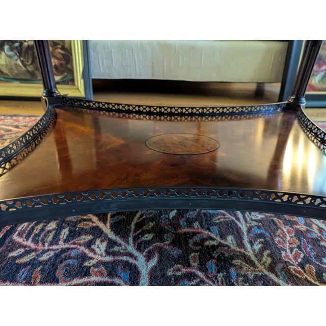 Brown Theodore Alexander Living Room the Galleried Cocktail Table For Sale - Image 8 of 9