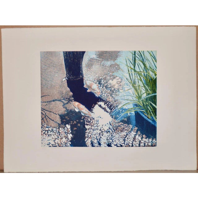 Vintage Koi Pond "Second June" Etching W/ Aquatint by Thadd Evans C.1986 For Sale - Image 11 of 11