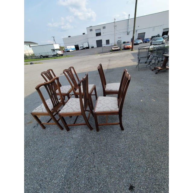 19th Century Solid Mahogany, 6 Dining Room Chairs. Chippindale Made in England For Sale - Image 10 of 14