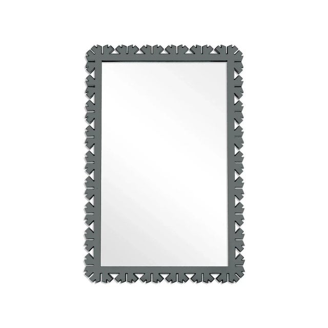 Contemporary Fleur Home Audubon Bamboo Sticks Rectangle Mirror in Gunmetal, 24x35.5 For Sale - Image 3 of 3