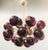 Italian oval shaped sputnik chandelier with 24 amethyst Murano glass globes carefully hand blown with bubbles inside the...