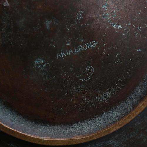 Metal Vintage Art Deco Bronze Tray with Aquatic Motif by Gunnar Nylund, Sweden, 1930s For Sale - Image 7 of 9