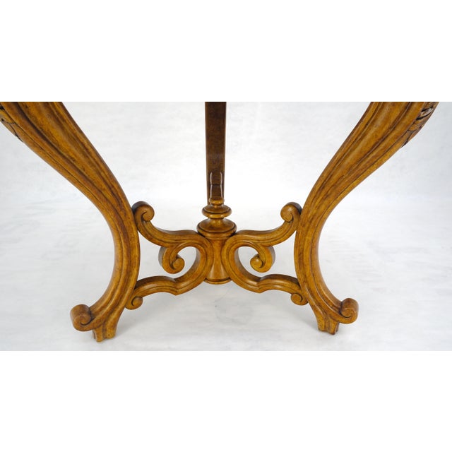 Fine Carved Wood Base Marble Top 31” Diameter Gueridon Center Table Widdicomb For Sale - Image 18 of 18
