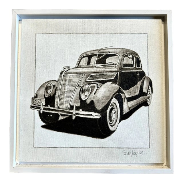 Ford Coupe 1937 - Oil on Canvas For Sale