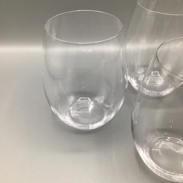 Claus Josef Riedel Riedel Stemless Crystal Wine Glasses-Set of 4 For Sale - Image 4 of 13