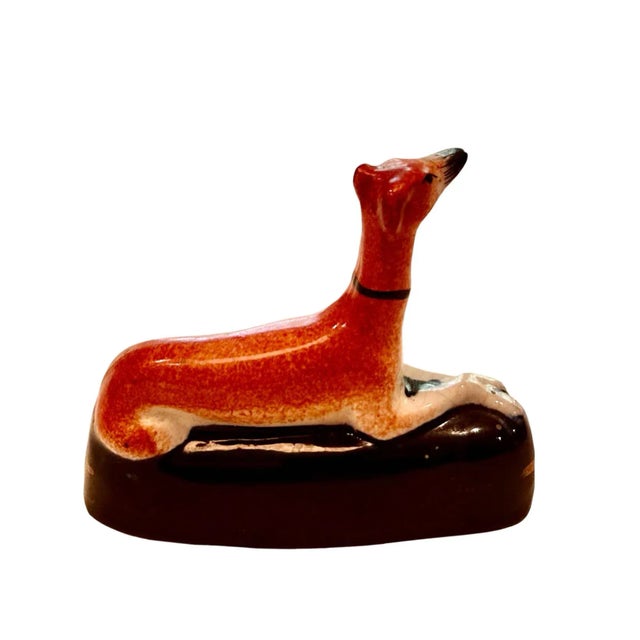 Late 19th Century Staffordshire Dog Inkwell For Sale - Image 4 of 5