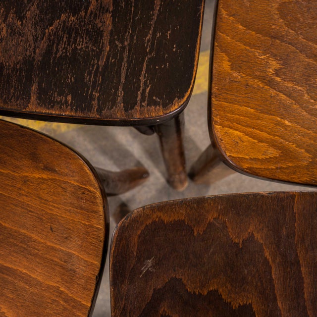 Brown Vintage Dining Chairs in Oak, 1950s, Set of 6 For Sale - Image 8 of 12