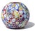 Fratelli Toso Murano Vintage Millefiori Mosaic Italian Art Glass Ball Shaped Flower Bud Vase For Sale In Orlando - Image 6 of 9