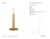 Kelly Wearstler by Visual Comfort Signature Rousseau 10" Rechargeable Accent Lamp in Antique-Burnished Brass with Etched...