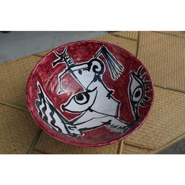 Italian Marine Ceramic Bowl, 1960s, in Very Good conditions. Designed 1960 to 1969 This piece is attributed to the...