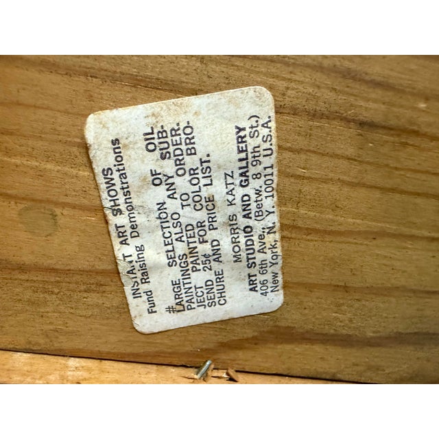 Vintage Large MC Oil on Canvas Winter Landscape For Sale - Image 10 of 11