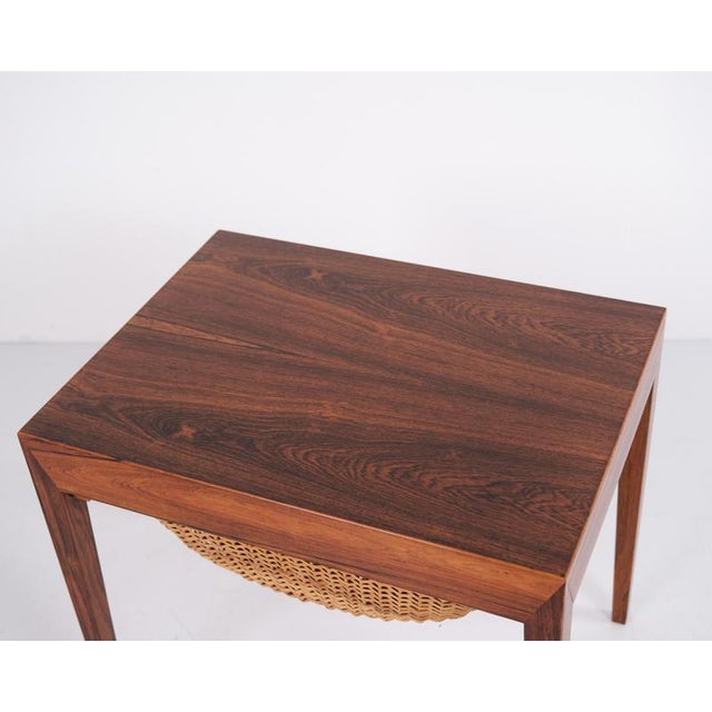 Brown Model 40 Rosewood Side Table by Severin Hansen for Haslev Møbelfabrik, 1960 For Sale - Image 8 of 12