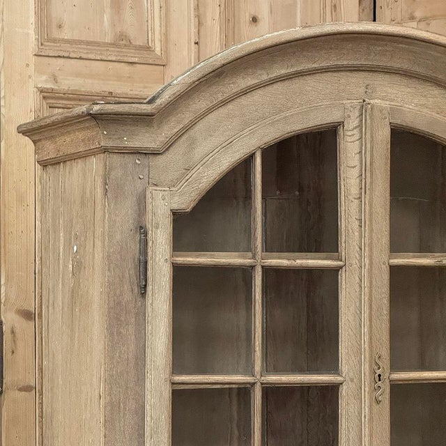 Sand 18th Century French Provincial Stripped Oak Bookcase For Sale - Image 8 of 18