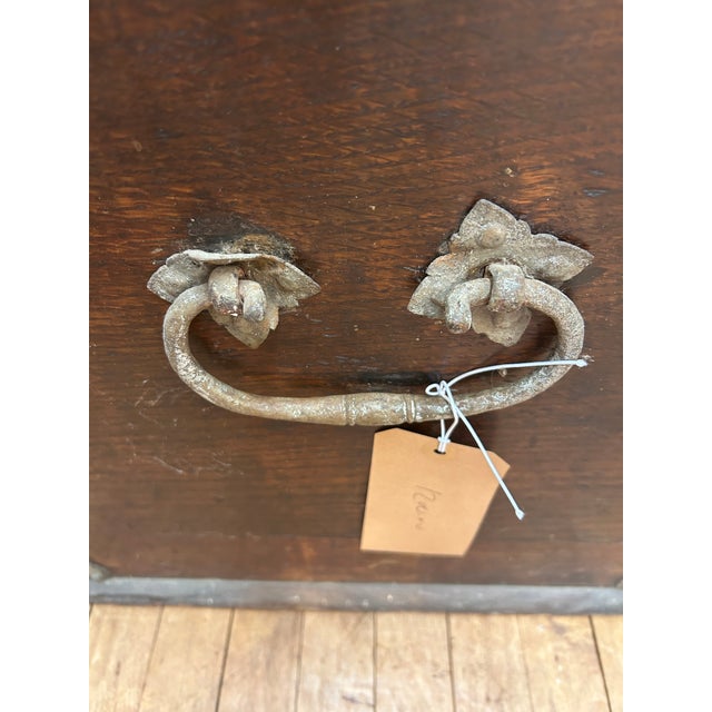 Brown 18th Century German Dome Top Oak Dowry Chest For Sale - Image 8 of 17