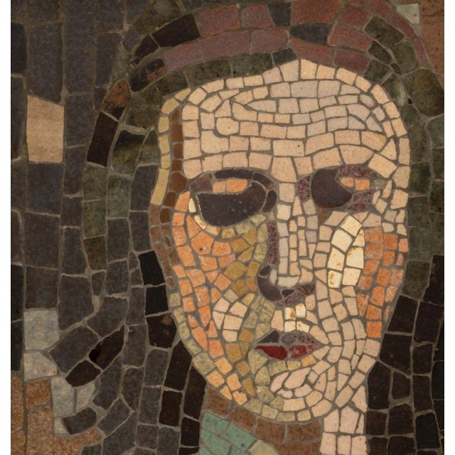 Taizan Tile Portrait of a Woman Mosaic Panel For Sale - Image 4 of 9