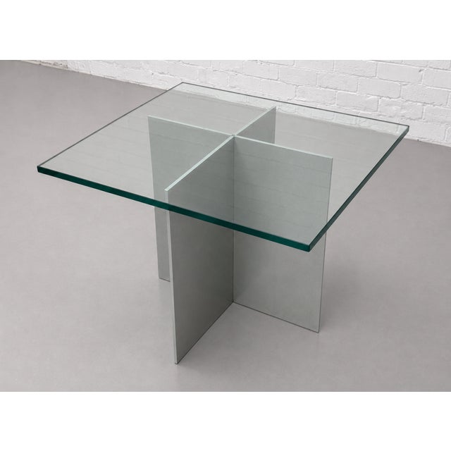 Metal Mid Century Modern Chrome and Glass Side / End Table, Circa 1970s For Sale - Image 7 of 11