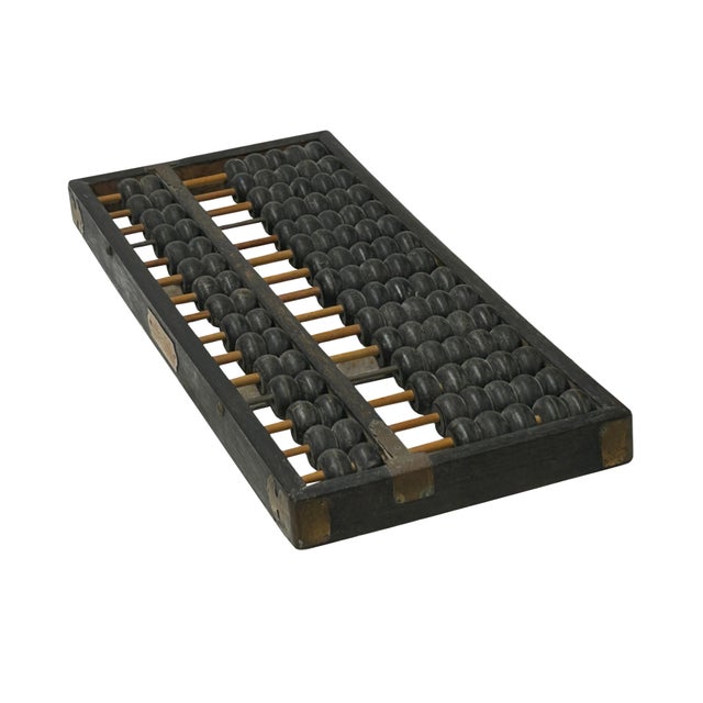 Chinese Vintage Black Wood Abacus Fengshui Paperweight Display For Sale In San Francisco - Image 6 of 10