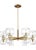 Mid-Century Modern Kate Spade by Visual Comfort Studio Londyn Chandelier, Burnished Brass & Clear Glass, Small For Sale - Image 3 of 5