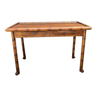 Faux Bamboo Writing Desk For Sale