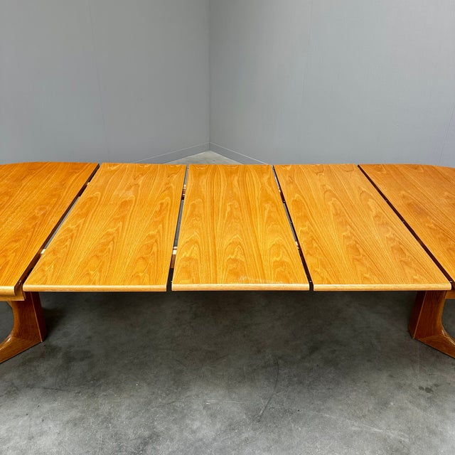 Scandinavian Extendable Oval Dining Table For Sale - Image 4 of 11