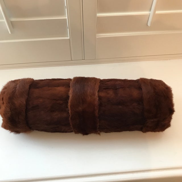 Vintage Mink Fur Bolster Pillow Chairish