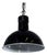 English Black Enamel Factory Lamp, 1940s For Sale