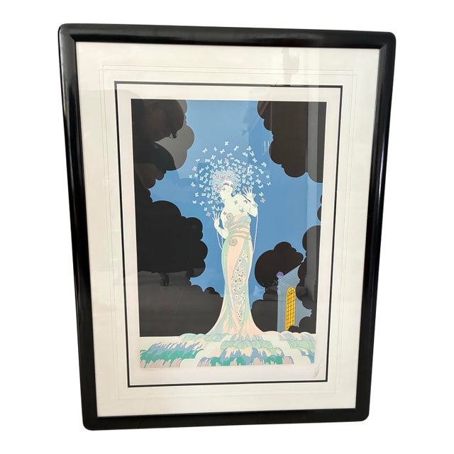 Erte - Fantasia - 40x 30 Framed Serigraph- #Lxxxiii of CXXV Edition For Sale