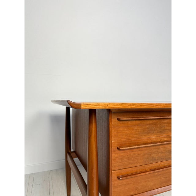 Wood Vintage Danish Mid-Century Teak Writing Desk by Arne Vodder for H.P. Hansen, 1960s For Sale - Image 7 of 15