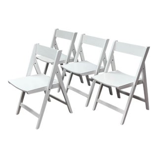 Crate & Barrel Spare Folding Chairs, Set of Four For Sale