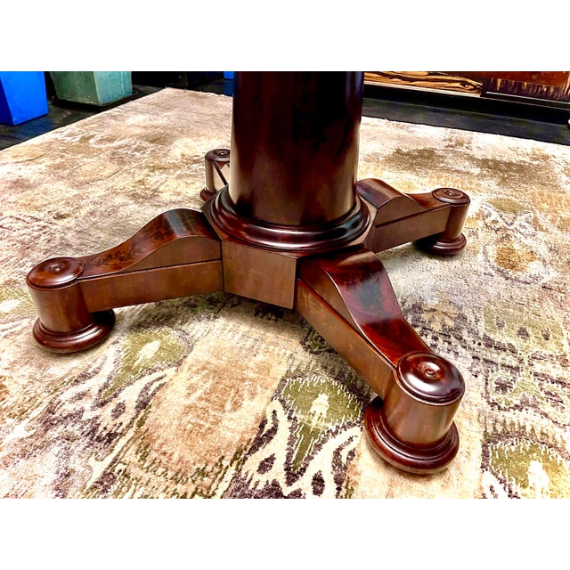 19th Century American Classical / Empire Extension Dining Table With Thomas Clark Patent Hardware For Sale - Image 4 of 12