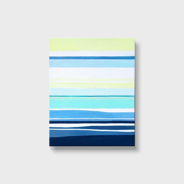 Abstract Abstract Acrylic on Canvas Painting, "Deep Sea" For Sale - Image 3 of 3