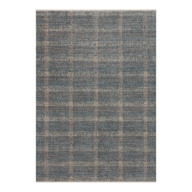 Angela Rose x Loloi Ember Blue / Beige 2'-3" x 3'-10" Accent Rug For Sale
