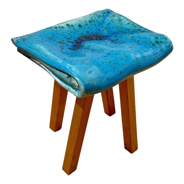 Porcelain and Oak Stool by Judith van den Boom, Netherlands, 2012 For Sale