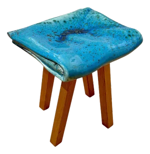 Porcelain and Oak Stool by Judith van den Boom, Netherlands, 2012