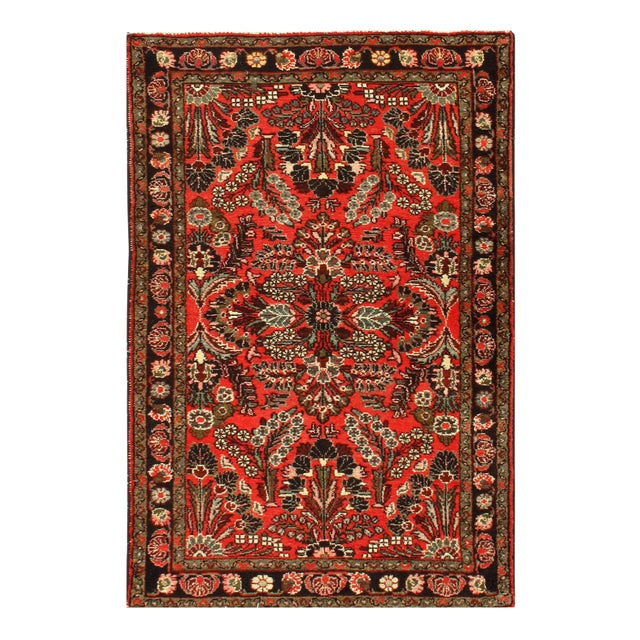 1970s Vintage Persian Hamadan Wool Rug - 3'3'' X 4'10'' For Sale