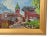European village landscape oil painting on artist board by listed artist Silvio Silvestri (1948-2018.) Silvestri was a...