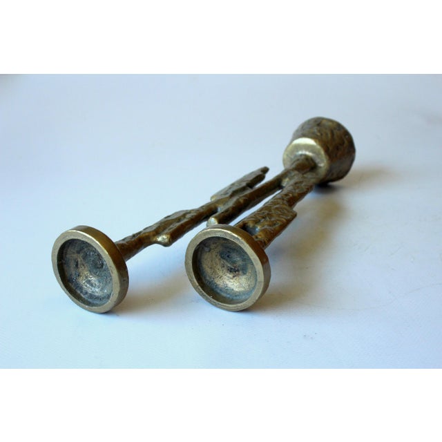 Brutalist Brass Candle Stick Designed by Horst Dalbeck - Tealight Holder For Sale - Image 6 of 8