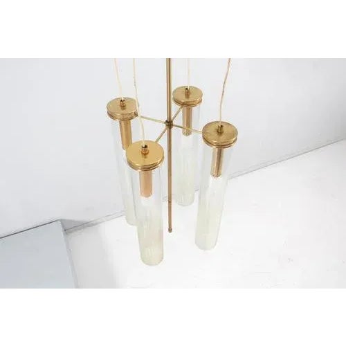 Mid-Century Modern Brass and Glass Suspension Lamp from Arredoluce Monza, Italy, 1960s For Sale - Image 13 of 18