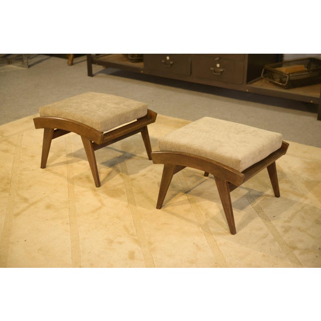 Scandinavian Armchair and Ottomans, 1960s, Set of 3 For Sale - Image 10 of 16