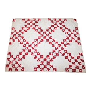 19th Century Postage Stamp Crib Quilt For Sale