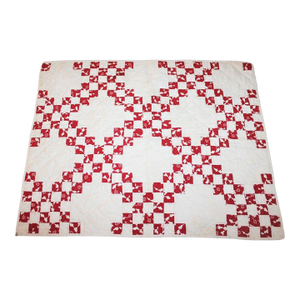 19th Century Postage Stamp Crib Quilt